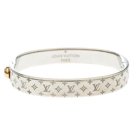 lv bracelet bangle - louis vuitton silver bangle.